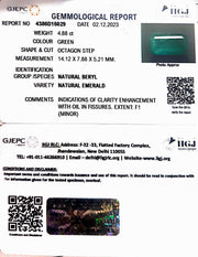 4.88/CT Natural Panna Stone with Govt. Lab Certificate (34410)